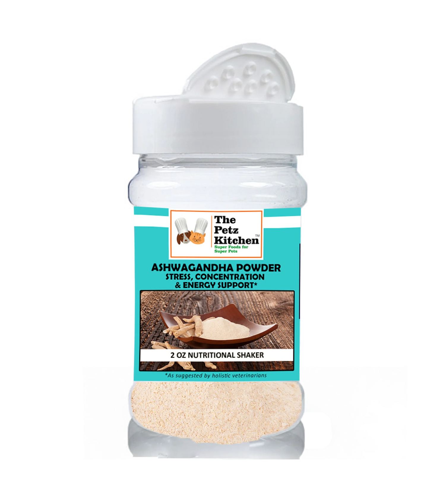 Ashwagandha Powder - Stress, Concentration & Energy Support* The Petz Kitchen Dogs Cats