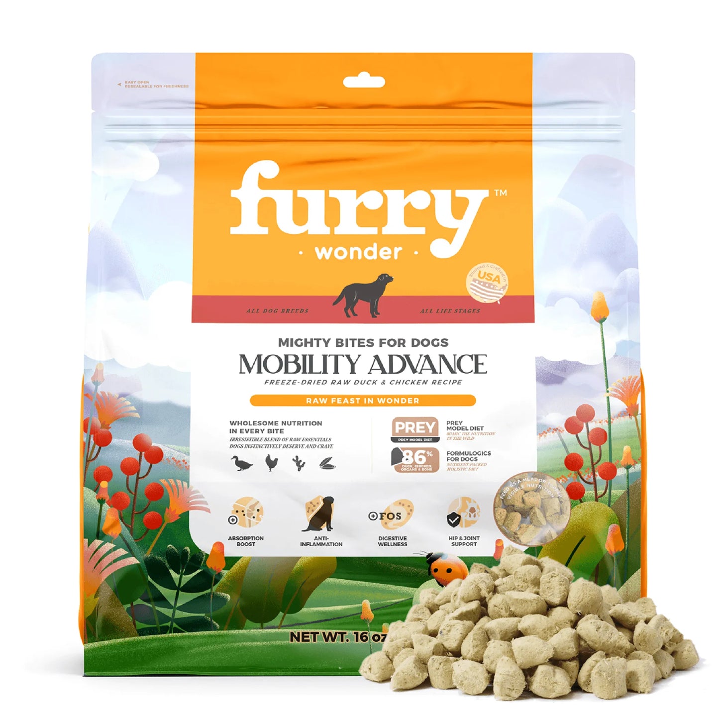 Mobility Advance Freeze-Dried Raw Duck&Chicken Recipe for Dogs