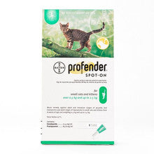 Profender Spot-on  for Small Cats under 2.5kg (5.5lbs), Single Tube