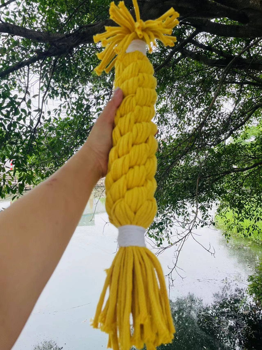 Handmade Jumbo Macrame Rope Candy for Big Dog, Sustainable